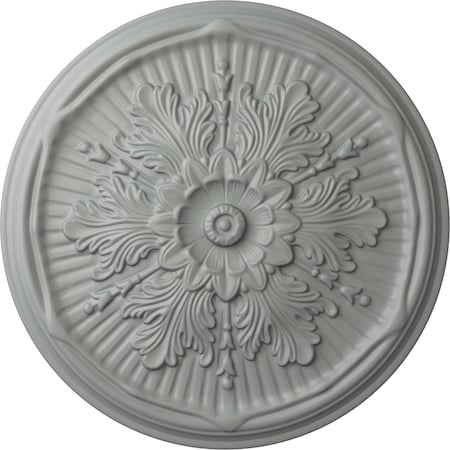 Ekena Millwork Luton Ceiling Medallion (Fits Canopies up to 3 1/2"), 21"OD x 2"P, Primed White CM21LU